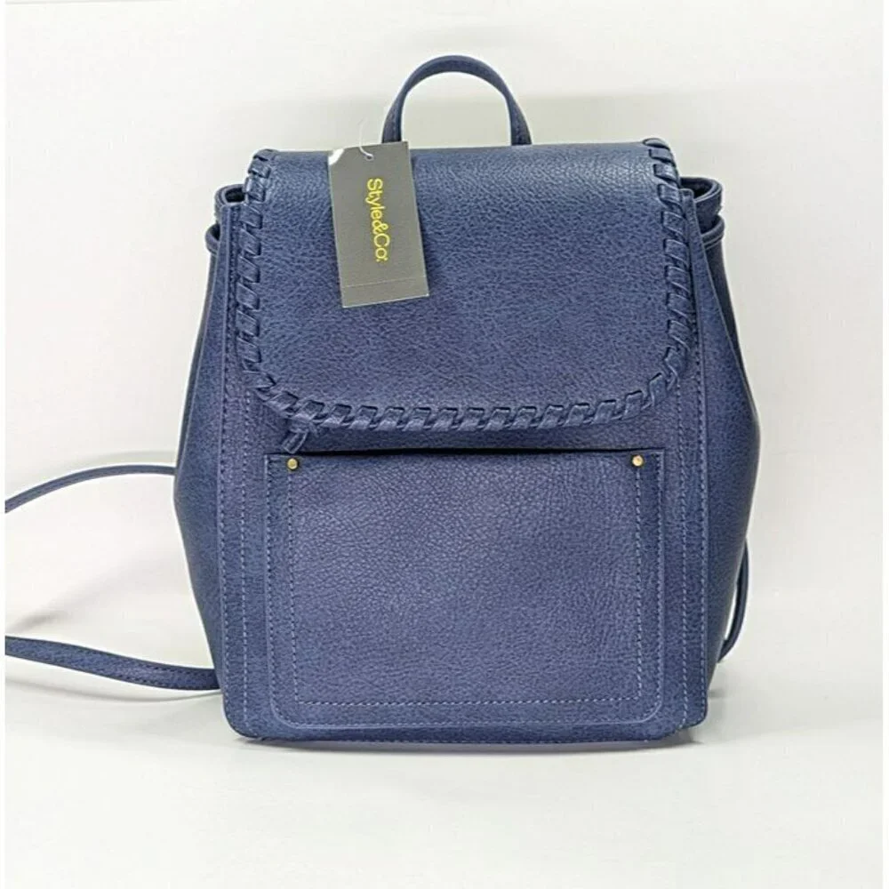 Style & Co Whip-Stitch Backpack Moonlight Blue, Created for Macy's (MSRP $90)